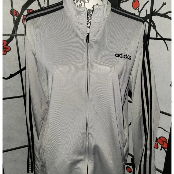 NWT Grey and Black Stripe Track‎ Suit Jacket, Size M - Picture 1 of 8